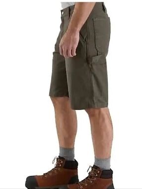 NWT Carhartt Dark Gray Rugged Flex Relaxed Fit Canvas Work Shorts Size 44